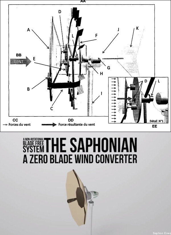 безлопатевий вітряк Saphon Energy